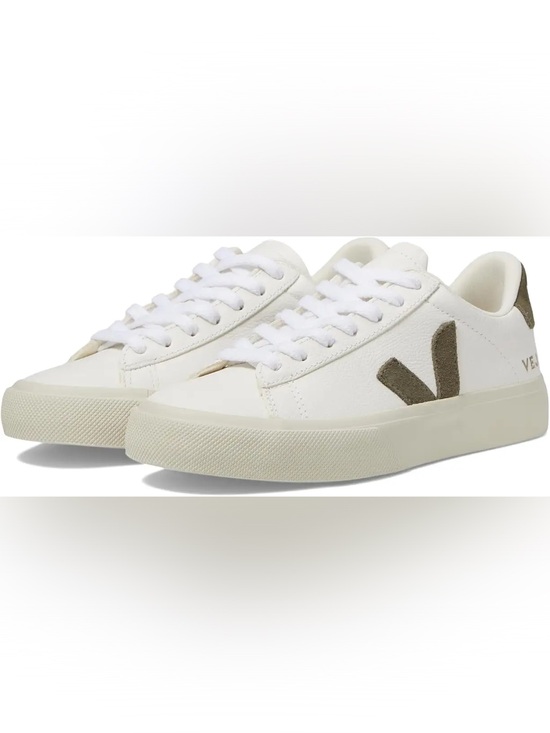 Veja Shoes - VEJA Campo Sneakers with Olive/Khaki V Logo